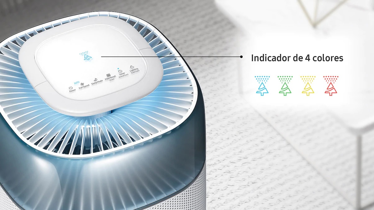 Purificador de Aire Samsung para Eliminar Polvo y Bacterias